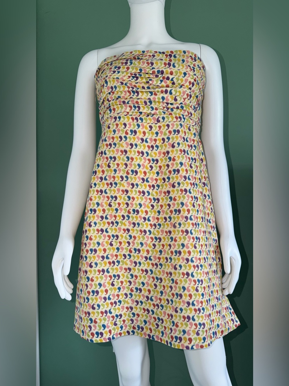 Calypso St. Barth Linen Multicolor Strapless Women’s Dress